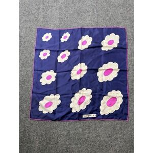 Womens Silk Givenchy New Floral Square Scarf Blue Pink, Size One Size